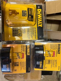 DEWALT 18V XRP Battery Kit – (2) DC9096 Batteries + Fast Charger