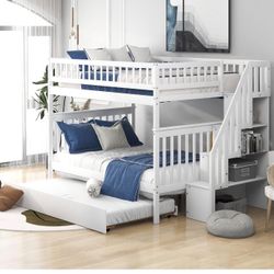 Still In Box Bunkbed fits Two Full Size Beds And Pull Out Bed