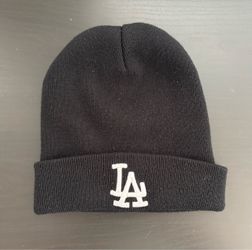 Los Angeles Dodgers Black Beanie Hat