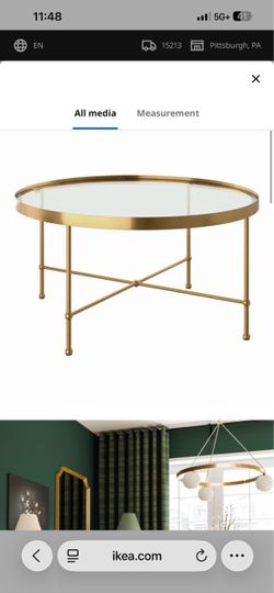 IKEA brass coffee table