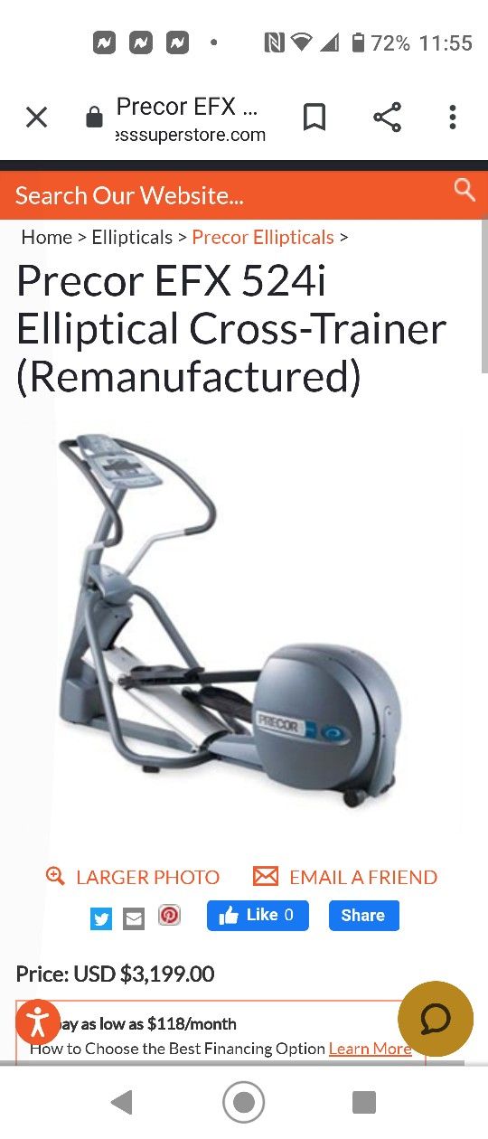 Precor 524i elliptical hotsell