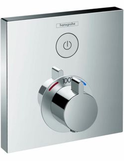 hansgrohe ShowerSelect Modern Thermostatic Shower Valve Trim with Temperature Control in Chrome, 1(contact info removed)