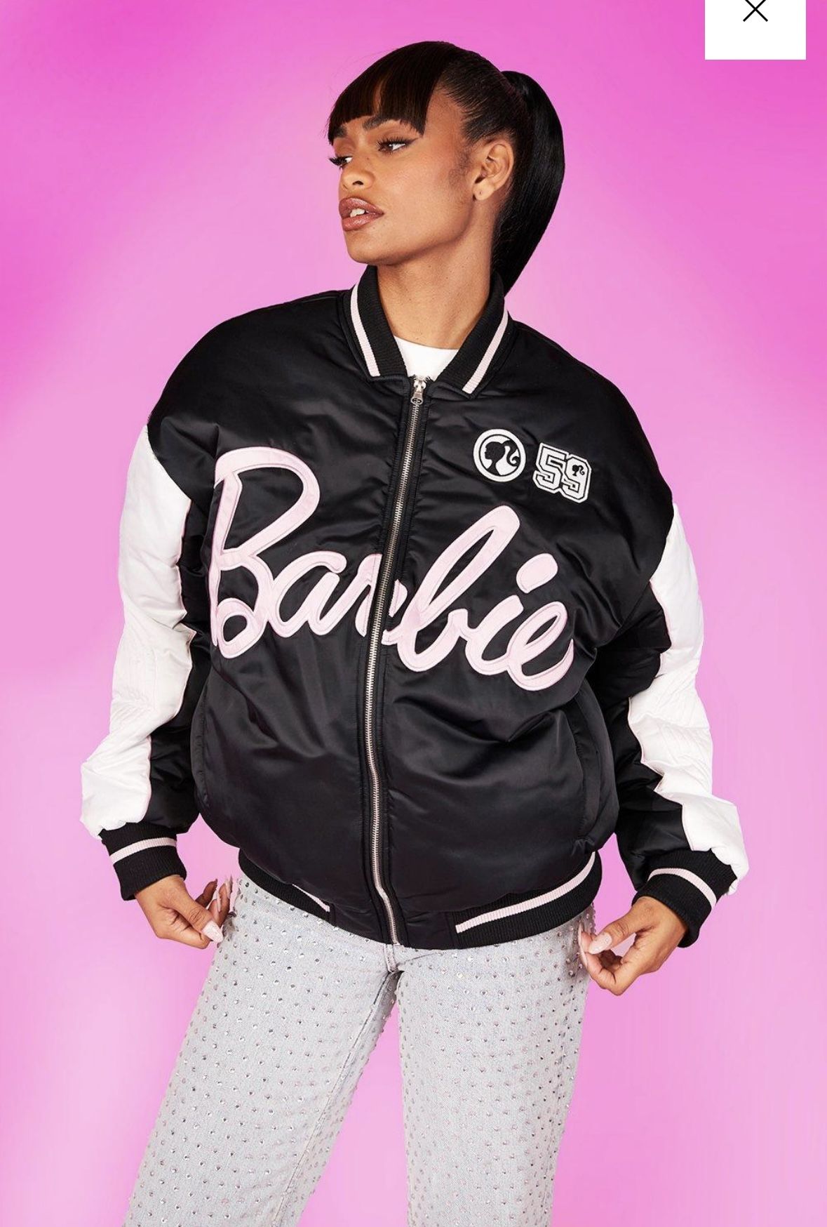 Barbie Varsity Bomber jacket (Brand New)