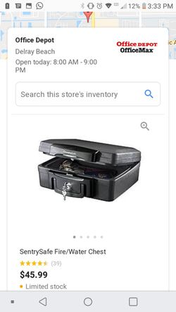 Water/fire proof safe with original key
