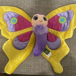 Butterfly Wild Republic Purple Velvet Yello 2015 Stuffed Toy Bug 17" wings plush