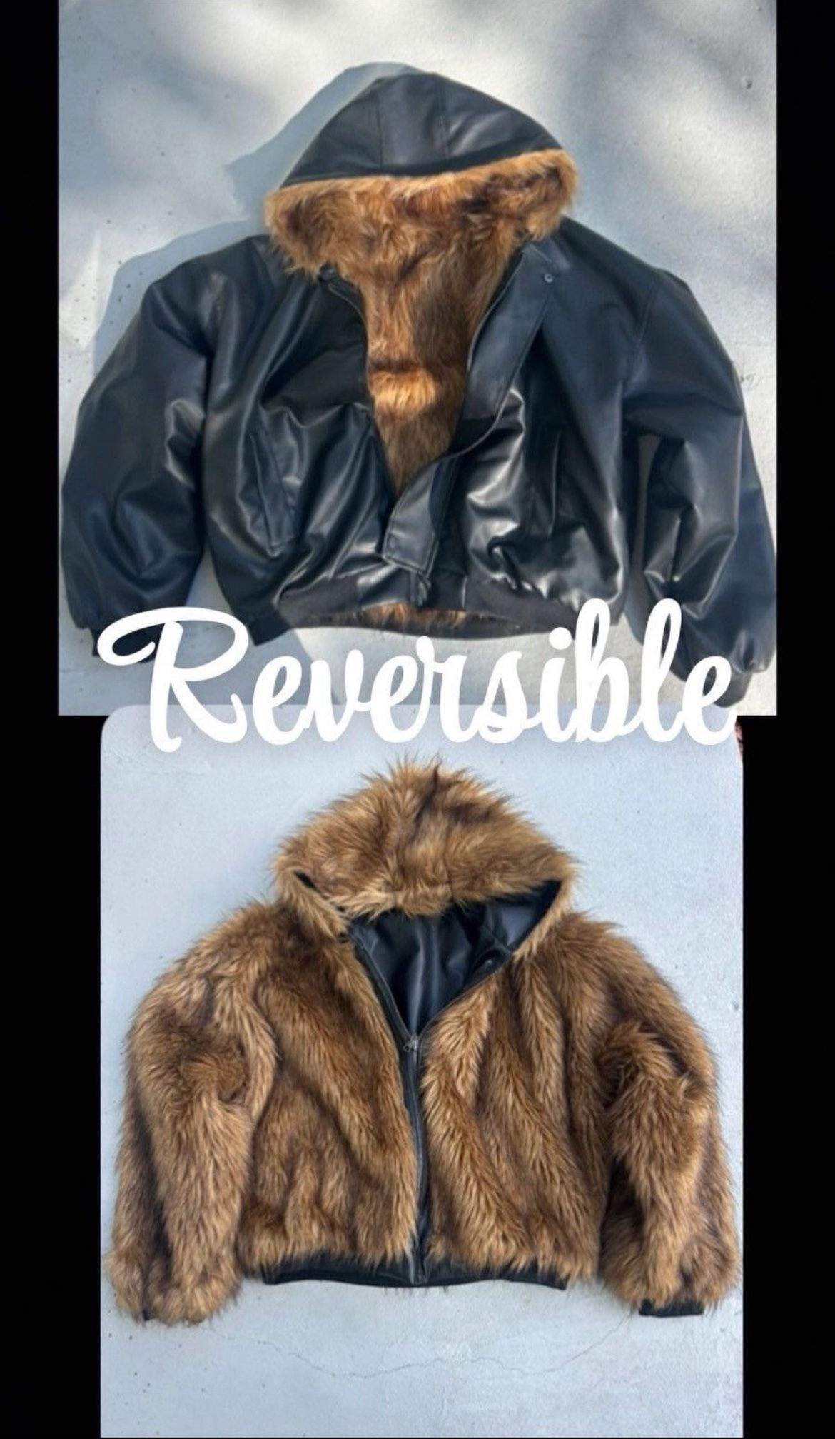 Reversible Fur Leather Jacket