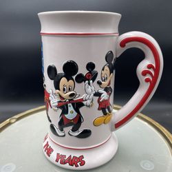 Vintage Walt Disney Mickey Through The Years 6.5” Mug Beer Stein Ceramarte VG