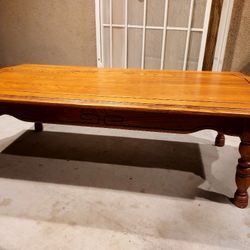 Vintage Solid Oak Coffee Table