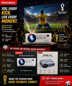 Projectors ready for the World Cup