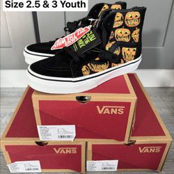 Sk8-Hi Zip Glow Pumpkin/White Vans Shoes With Zipper