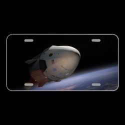License Plate Novelty Car Front Spacex Spaceship Satellite Orbit