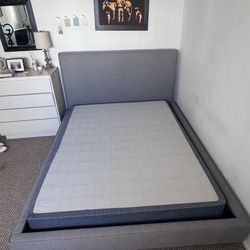Queen bed frame and box spring