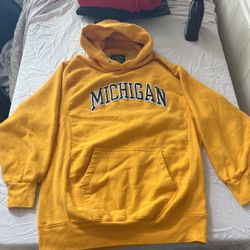 Michigan Yellow Vintage Hoodie 