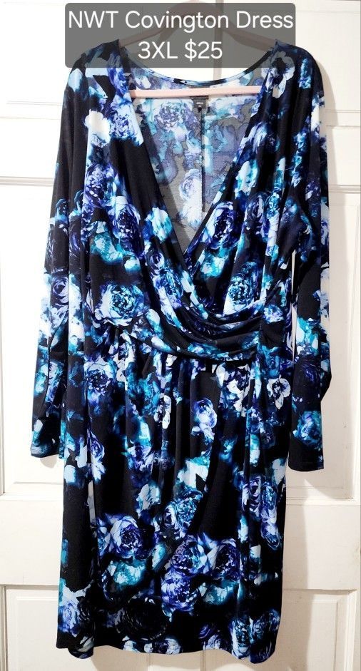 NWOT Covington Blue Floral Dress
3XL $25