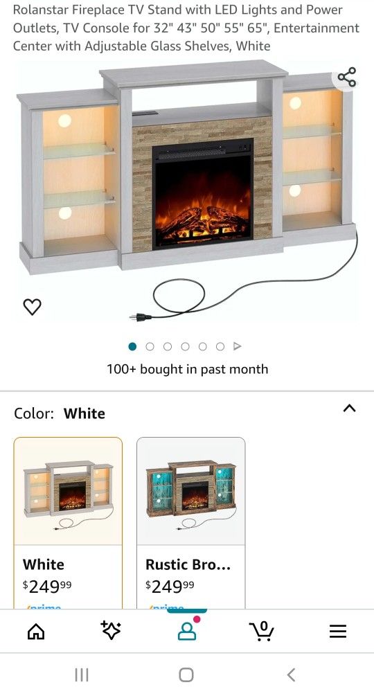 TV Console with Fireplace- Still Boxed