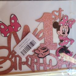 Minnie My 1st Birthday Cake Topper