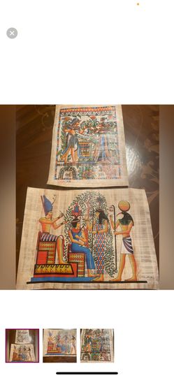2 Papyrus Papers Can Be Framed From Egypt 