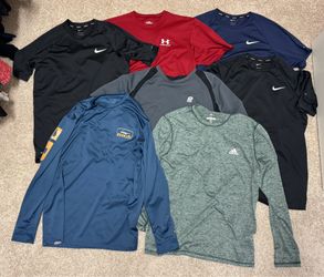 Men’s Nike, underarmour dry fit/active shirts