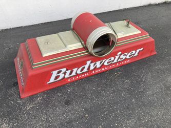 Budweiser Pool Table Light Sign Fluorescent Light not Neon