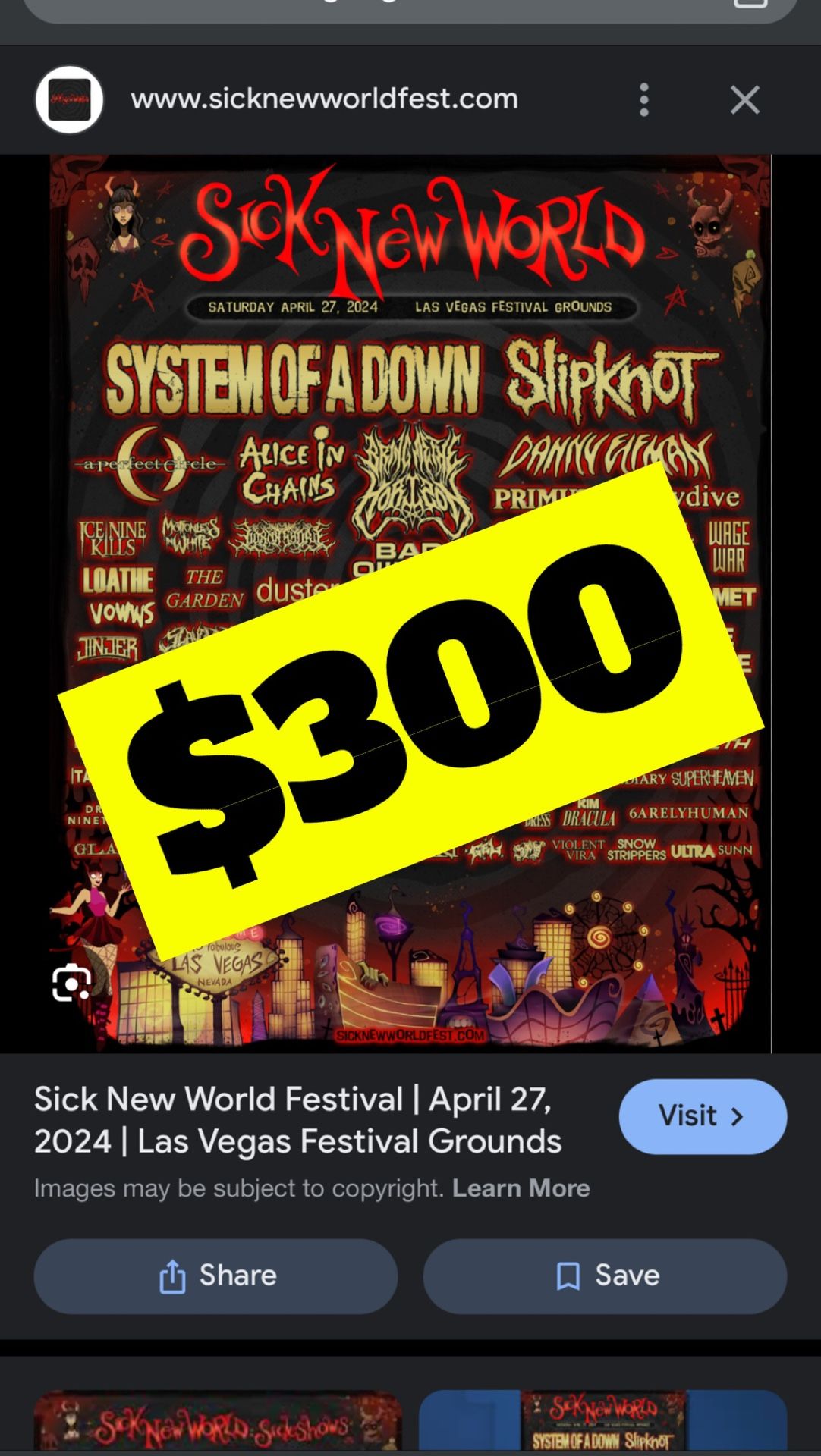 Selling SNW Ticket $300 OBO! Trying to get rid of it