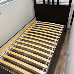 IKEA Twin Bed Frame + Mattress – Clean, Modern, Ready to Sleep!