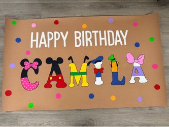 Birthday  Disney character banners