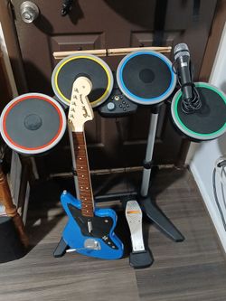 Rock Band 4 Guitar, Drums, Microphone And Game For Xbox One And Series X