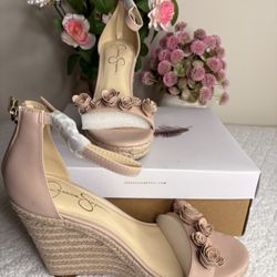 JESSICA SIMPSON Jeffina Wedge Platform Sandals Size 10