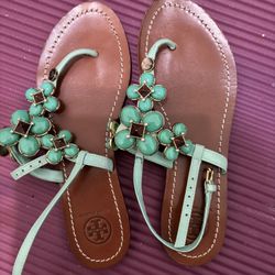 Tory Burch Beautiful Jeweled Sandals Size 7
