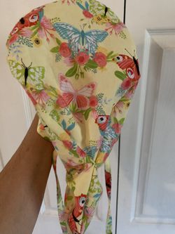 Ponytail/bun scrub cap -10 fabric choices