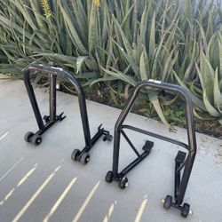 Motorcycle Trackside Front And Back Paddock Lift Stands