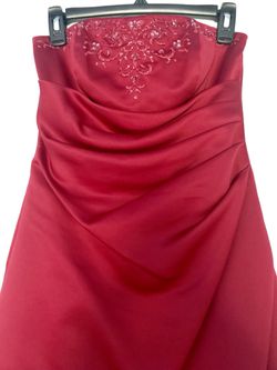 Special Occasion Red Gown with over shoulders shawl, size 4