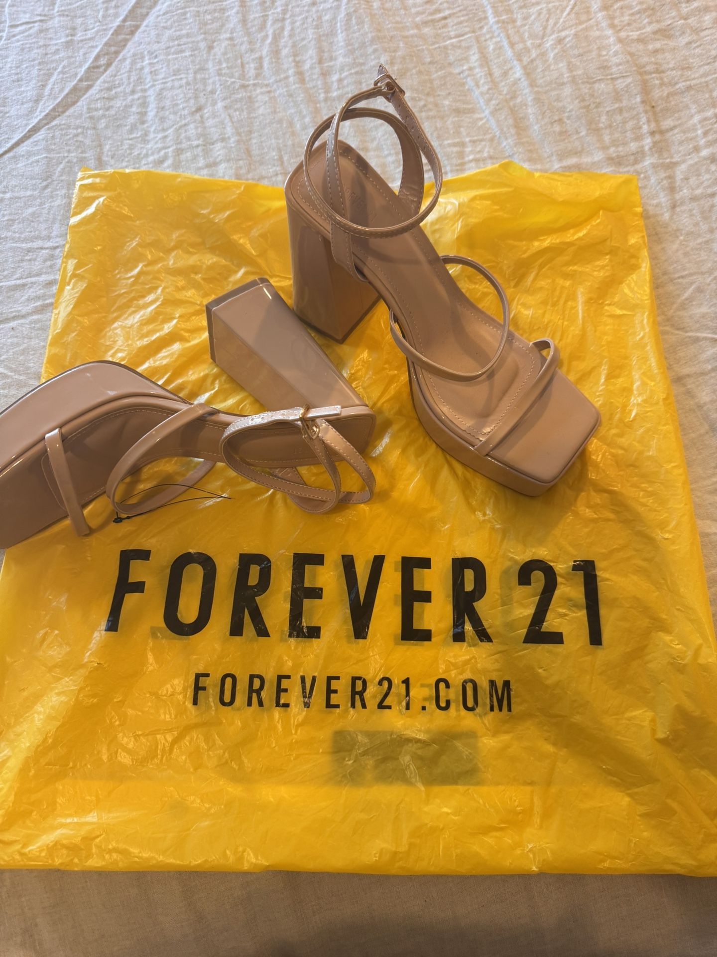 Nude Chunky Heels