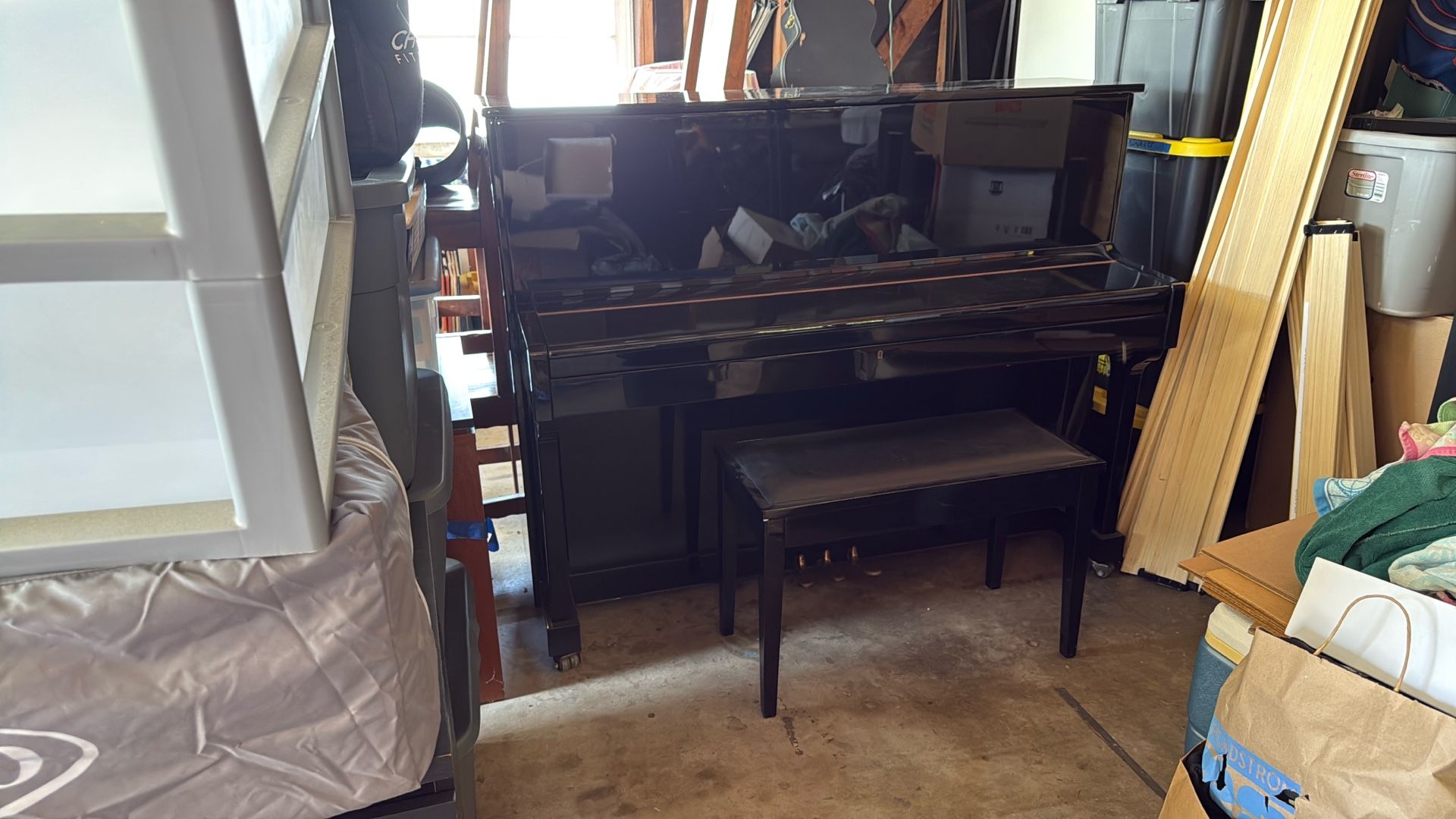 Brentwood Black Lacquer Upright Piano