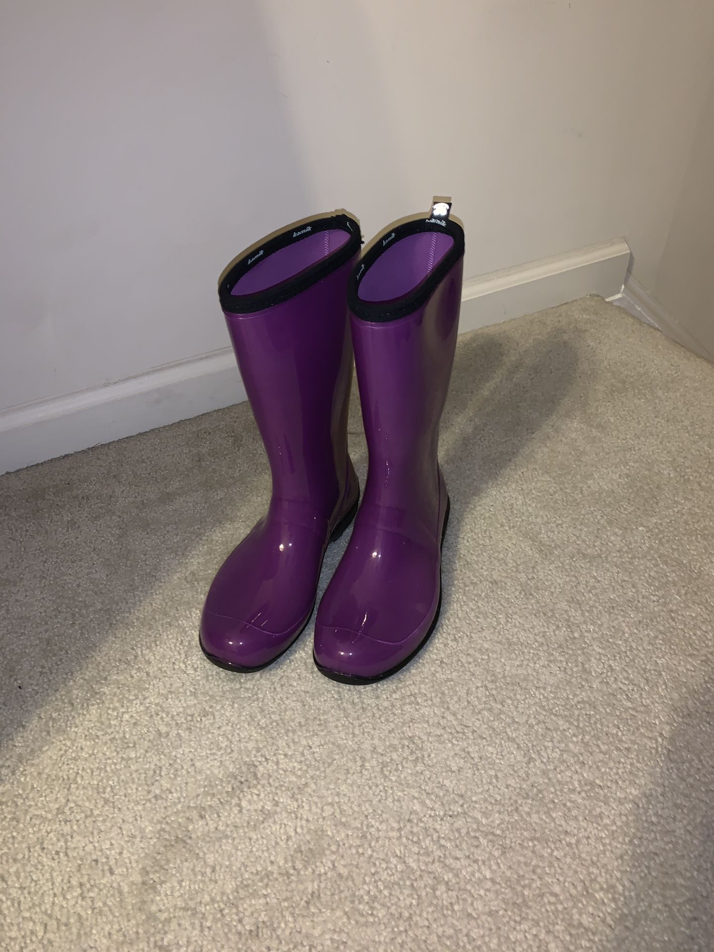 Purple rain boots!!!