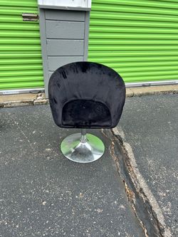 Black Velvet Swivel Tub Chair