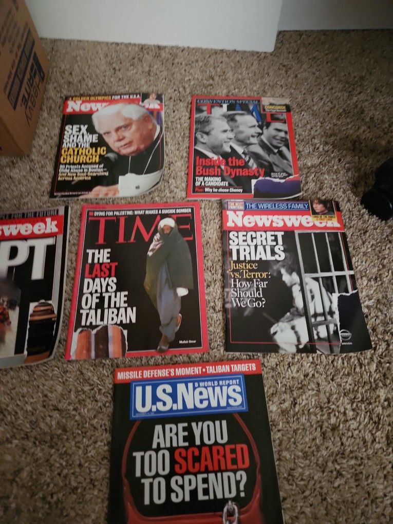 Time, Newsweek, and us news and world report magazines