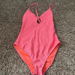 aerie pink one peice swimsuit