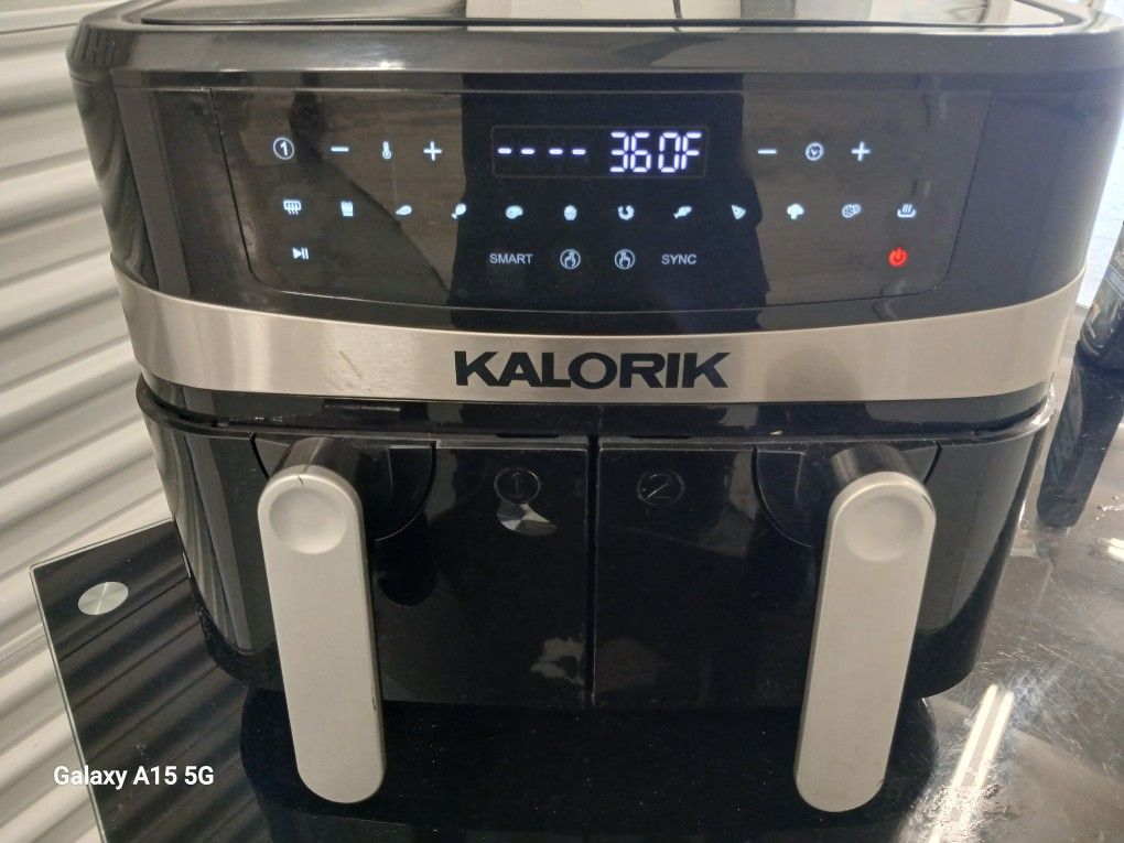 Kalorik Dual-Basket Air Fryer, model FT 51328 BK.