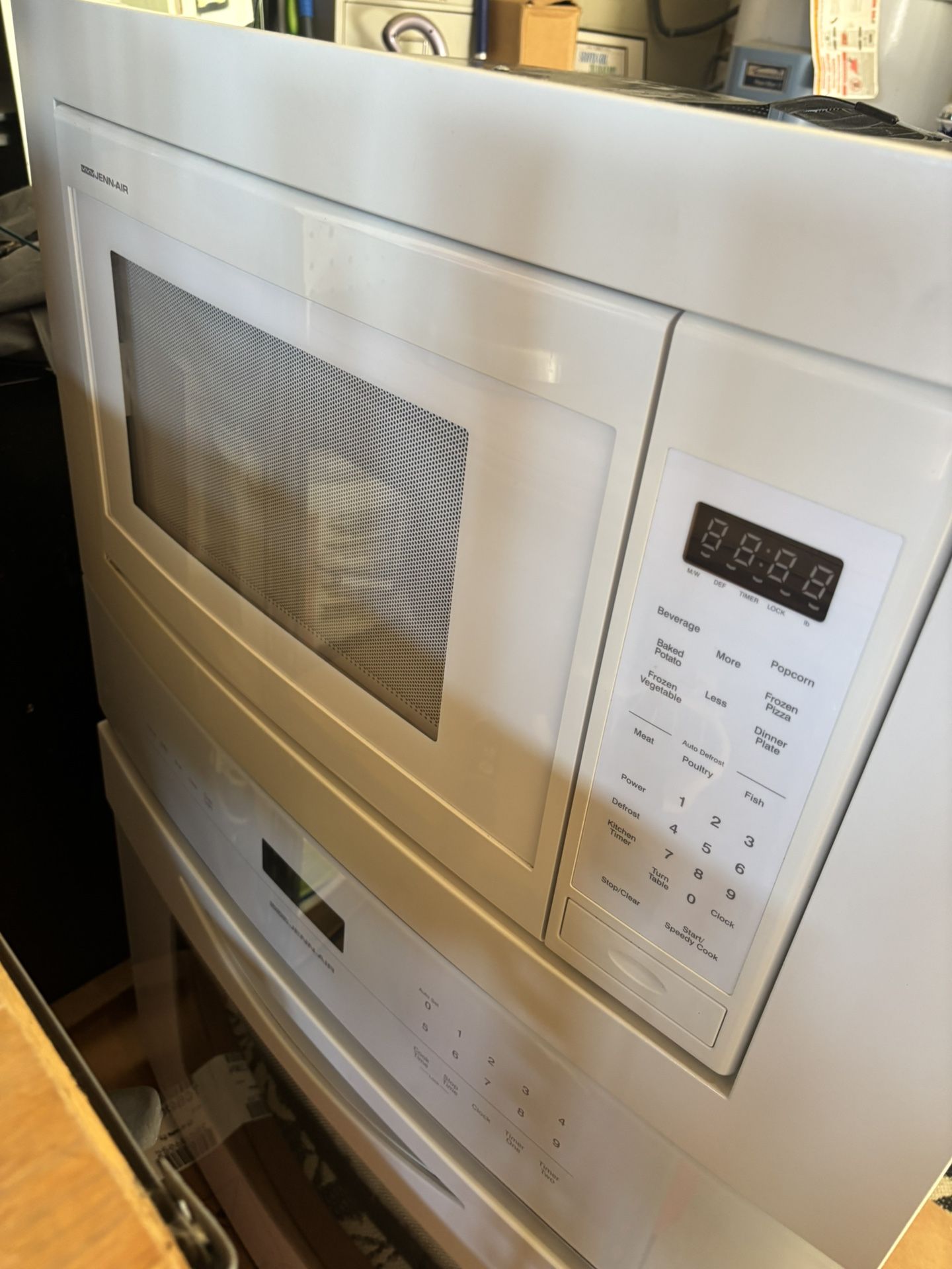 White Oven microwave Stack
