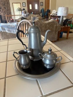 Pewter coffee set