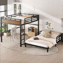 🔥🔥Multi-Setup QUEEN over QUEEN Bunk Bed. Very Unique Set, Can Be Seperated Heavy Duty