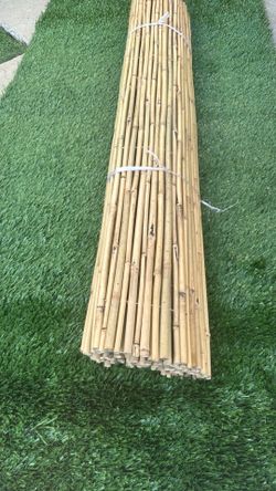 BAMBOO GARDEN FENCE 1in. D X 6 ft . H  X  8 ft. L (Natural Bamboo ).