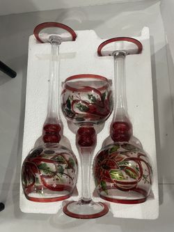 Set of 3 Christmas Chalices Decoration 