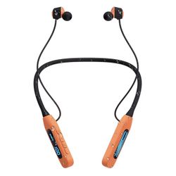 JL&MI Neckband Bluetooth Headphones, Wireless Sport Earphones with 80-Hour Battery and LED Display, Bluetooth 5.4 Magnetic Earbuds, Comfort Fit for Ru