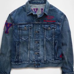 AE NFL New York Giants Denim Jacket - Large- Brand New American Eagle Men’s 