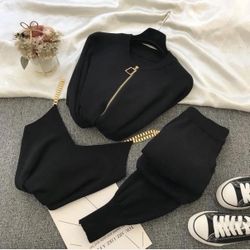 Women’s 3PC Knitted Tracksuit