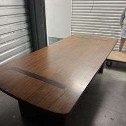 MCM 8 Person Dining Table with 8x Chairs 