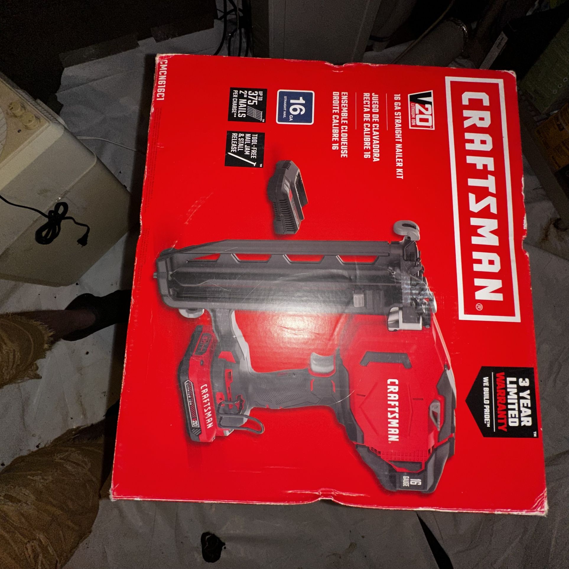 Craftsman 16 Gauge Straight Nailer Kit Mode-Cmcn616c1