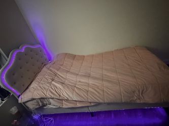White bed frame + mattress